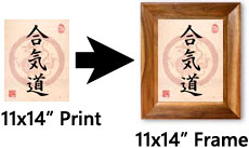 11x14 Print to Frame Size Info